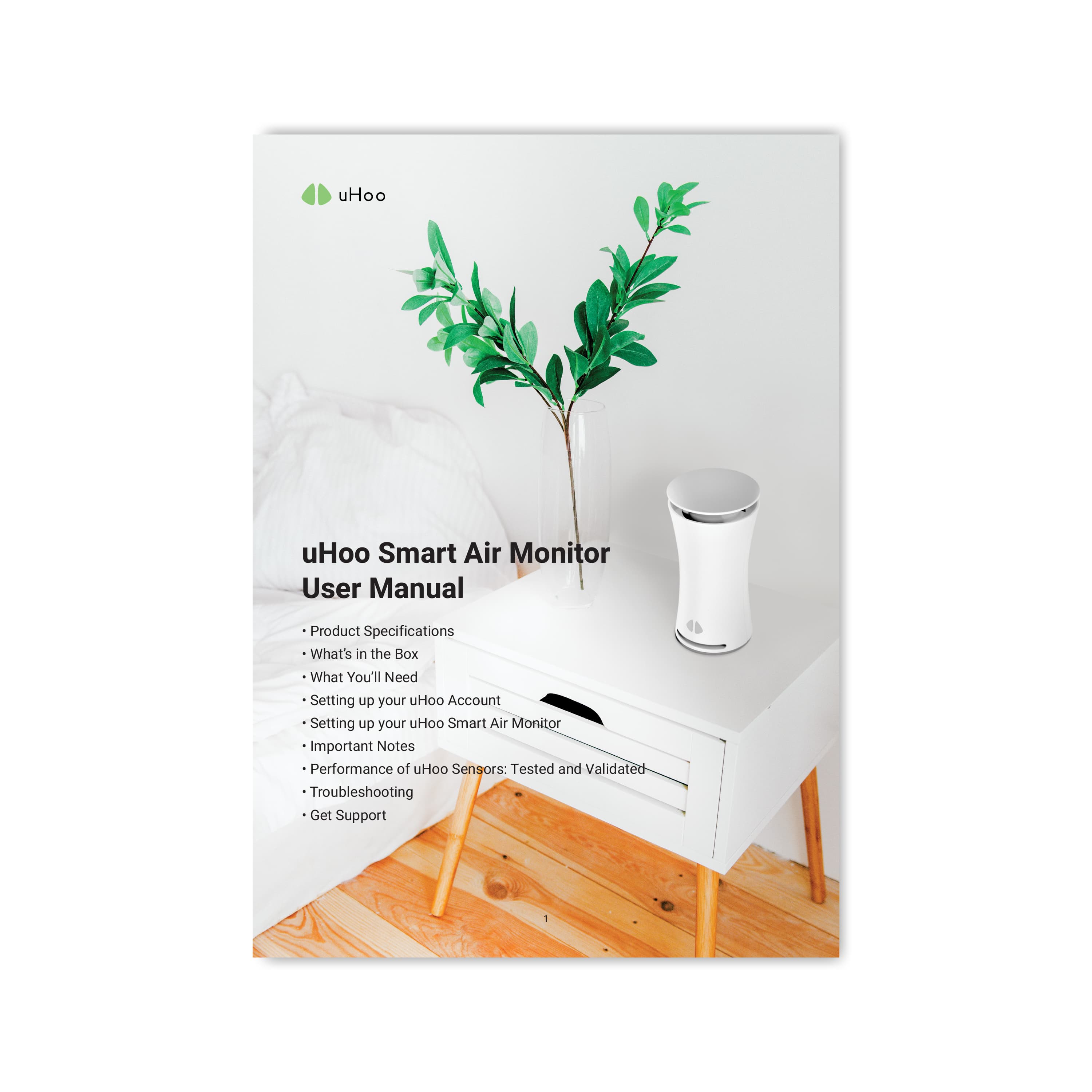 uHoo Smart Indoor Air Quality Monitor White UHOO-IAS1-M-C-US - Best Buy