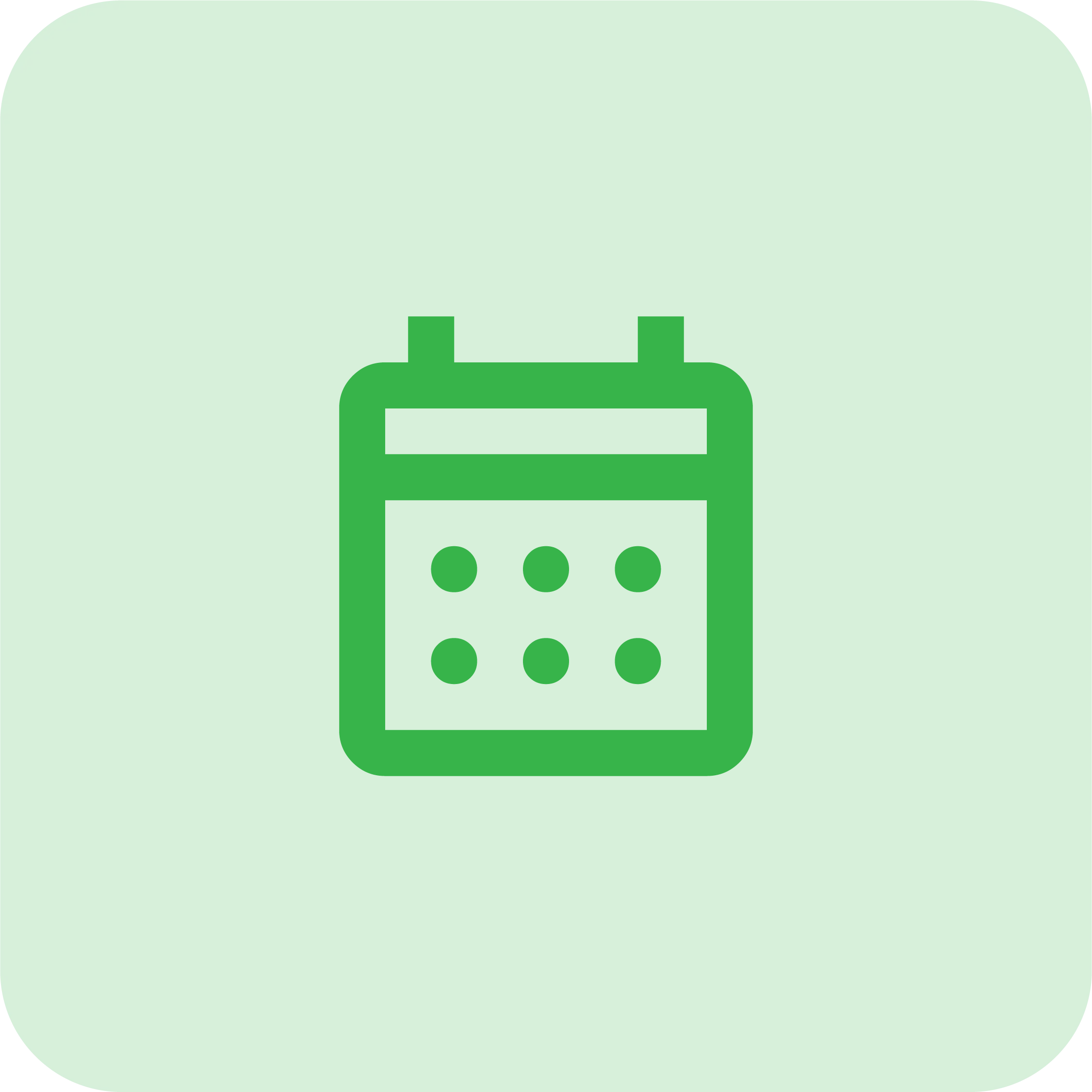 Monthly calendar view icon